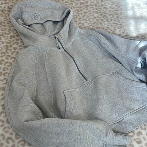 Lululemon Light Gray scuba half zip